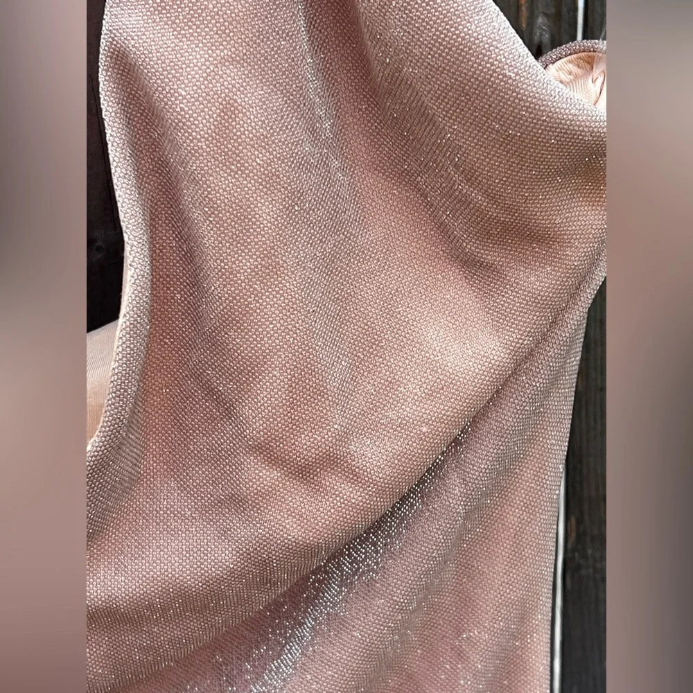 OH POLLY Plunge Neck Halter MIDI Dress In Rose Gold NWT - Picture 6 of 16